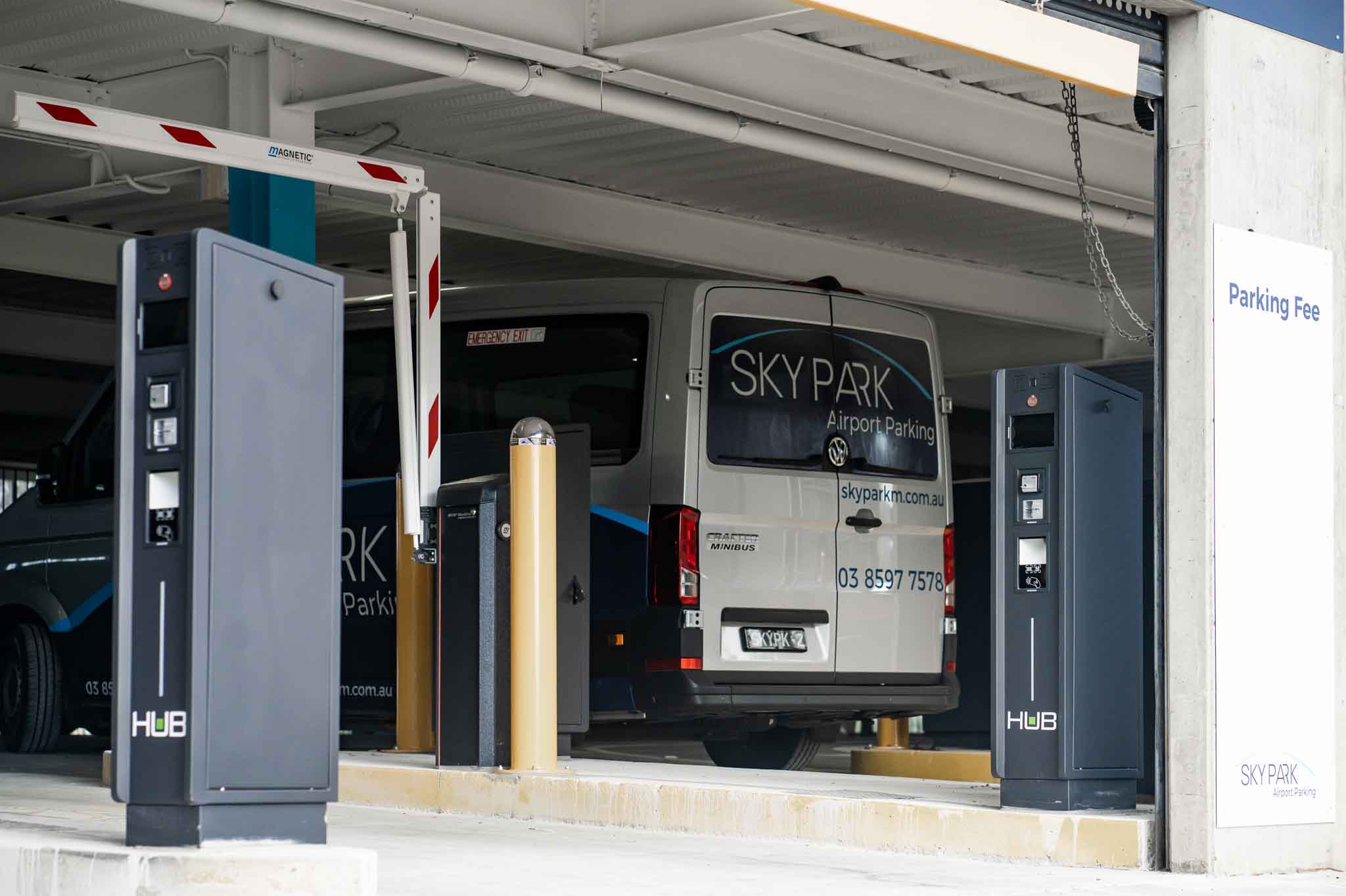 SkyPark Melbourne Airport Parking Gates and Airport Shuttle